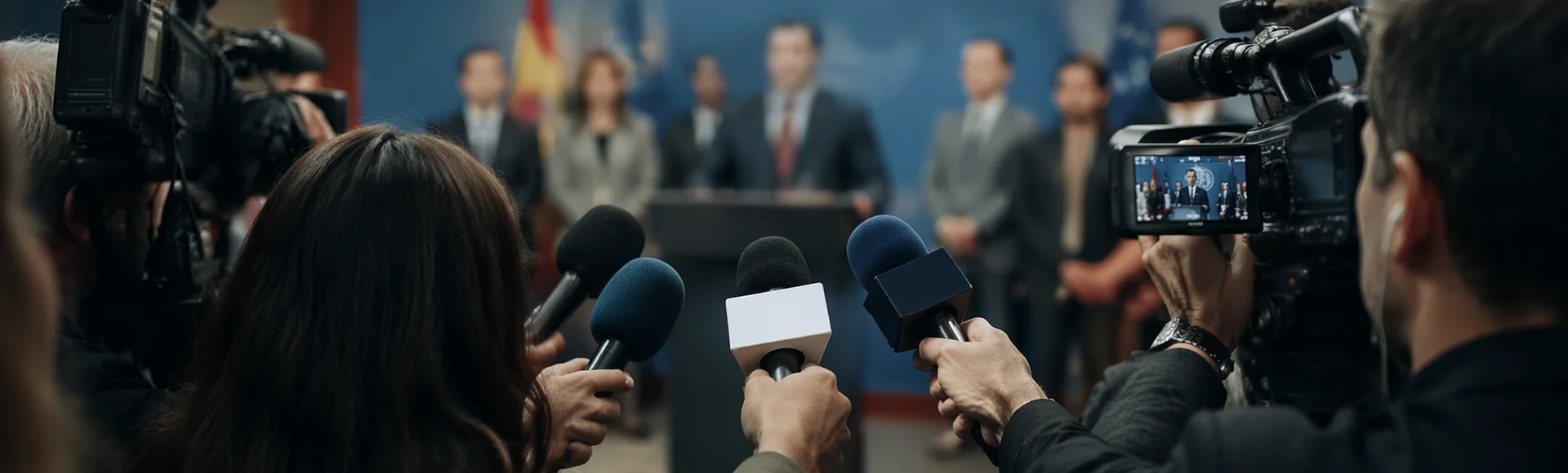 Periodistas durante una rueda de prensa